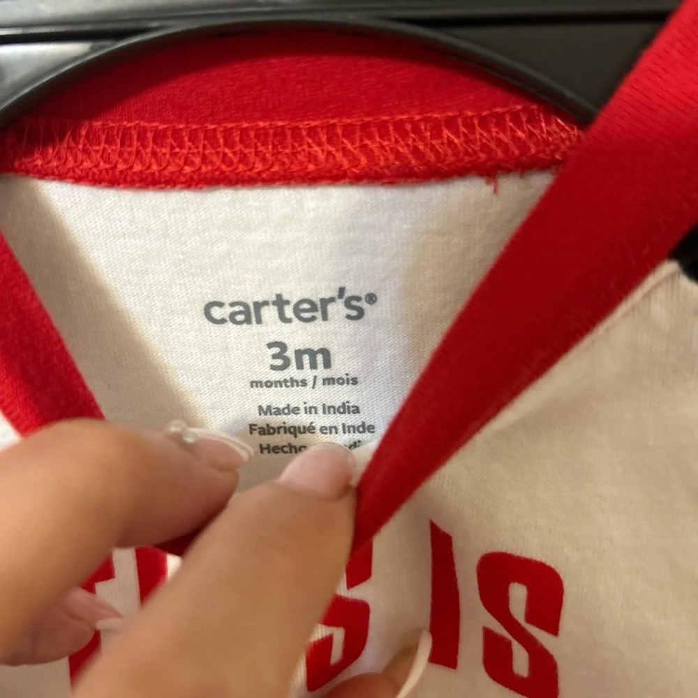 Carter's Red, Black, and White Muscle Tee
